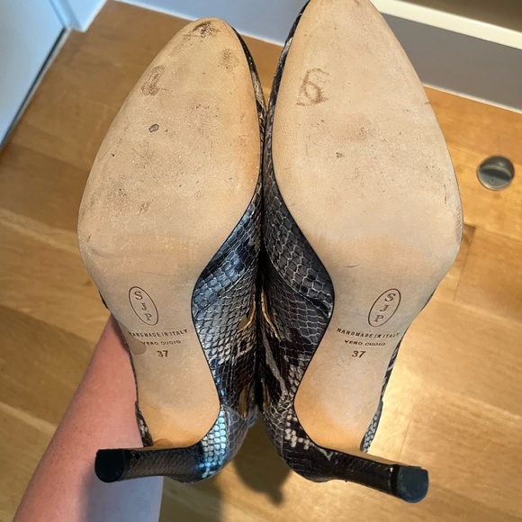 SJP collection Snake Print Heeled Boot - Picture 4 of 4